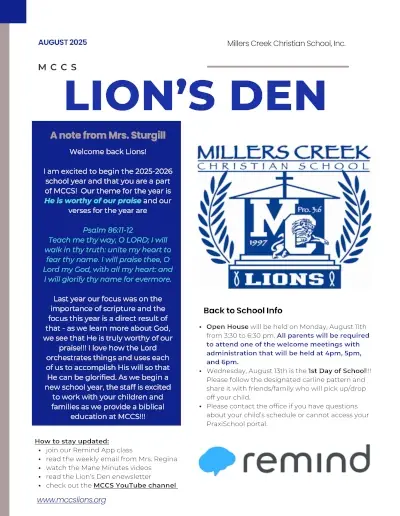 February 2026 Lion's Den newsletter thumbnail